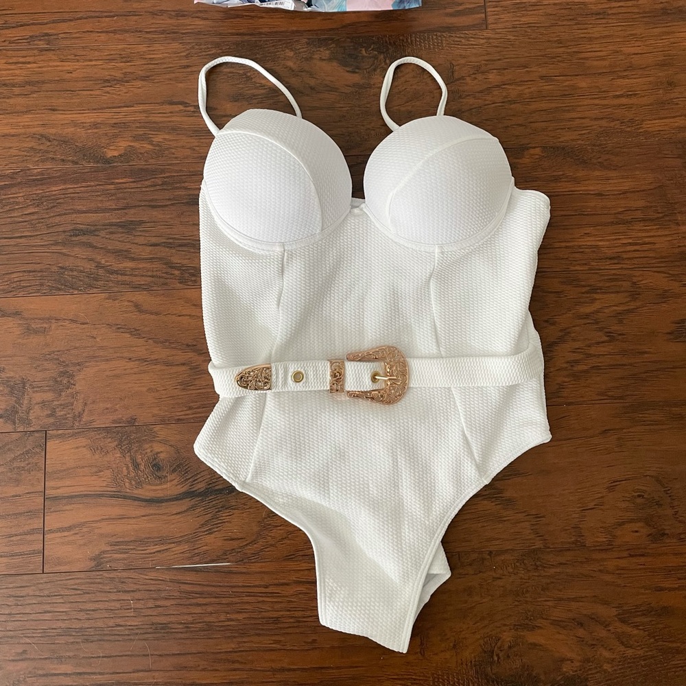White One Piece Swimsuit NEVER WORN
